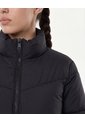 Chaqueta Acolchada Cuello Alto  Para Mujer Negro Atmos de Atmos