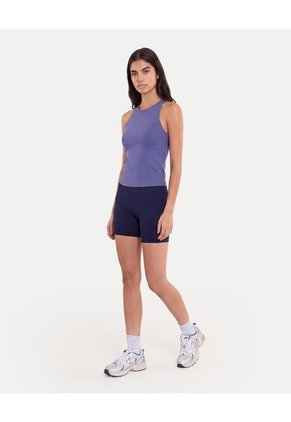 Camiseta Con Abertura Espalda  Para Mujer Azul Atmos