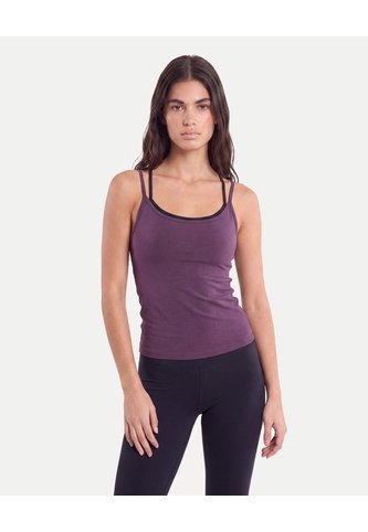 Camiseta Tank Doble Top Contraste Aerius Skin  Para Mujer Morado Atmos Atmos