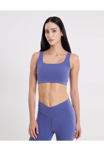 Top Soporte Medio Aerius Skin Plus  Para Mujer Azul Atmos Atmos