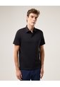 Polo Manga Corta Algodón  Para Hombre Negro Atmos de Atmos