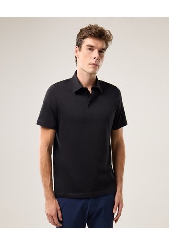 Polo Manga Corta Algodón  Para Hombre Negro Atmos Atmos