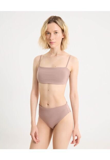 Top De Tiras Ajustables  Para Mujer Café Atmos