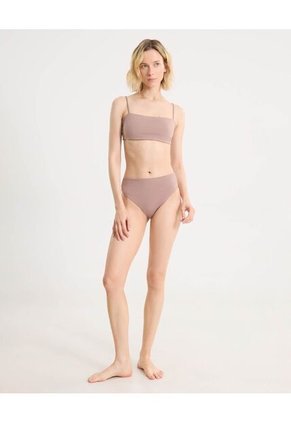 Top De Tiras Ajustables  Para Mujer Café Atmos