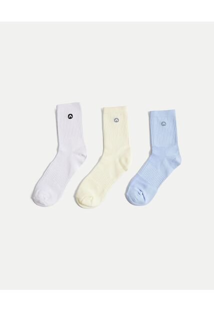 Medias Para Mujer Caña Media Color Crema Marca Atmos #31980048