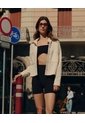 Chaqueta Sobrecamisa Plush Con Bolsillos Para Mujer  Deportiva  Color Blanco Marca Atmos de Atmos