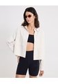 Chaqueta Sobrecamisa Plush Con Bolsillos Para Mujer  Deportiva  Color Blanco Marca Atmos de Atmos