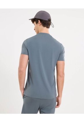 Camiseta Para Hombre Manga Corta Cuello Redondo Color Gris Marca Atmos #32090208