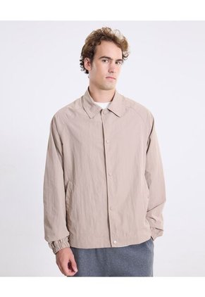 Chaqueta Sobrecamisa Técnica Para Hombre Beige Atmos