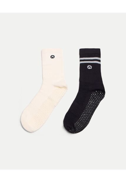 Medias X2 Para Mujer Caña Media Color Negro Marca Atmos #31980066