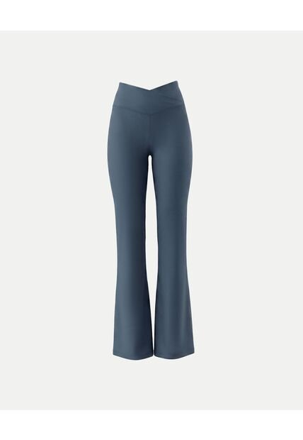 Leggings Flare Aerius Skin  Para Mujer Gris Atmos