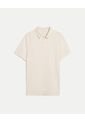 Polo Manga Corta Con Botones  Para Hombre Blanco Atmos de Atmos
