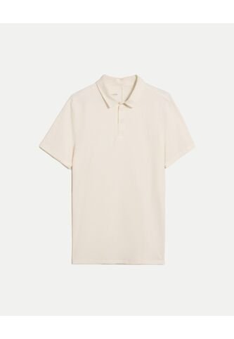 Polo Manga Corta Con Botones  Para Hombre Blanco Atmos Atmos
