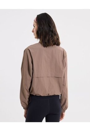 Chaqueta Rompevientos Cuello Alto Para Mujer Camel Atmos