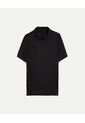 Polo Manga Corta Con Botones  Para Hombre Negro Atmos de Atmos