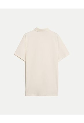 Polo Manga Corta Con Botones  Para Hombre Blanco Atmos