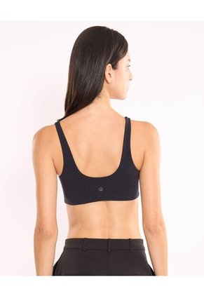 Top Fruncido En El Frente  Para Mujer Negro Atmos