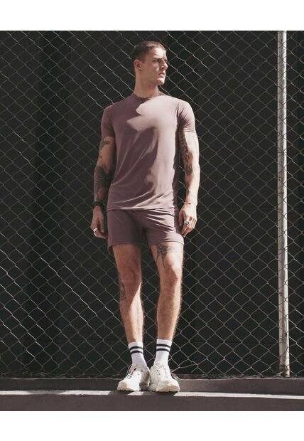 Short Con Bóxer Interno Y Cordón Ajustable  Para Hombre Lila Atmos