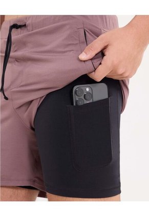 Short Con Bóxer Interno Y Cordón Ajustable Para Hombre Lila Atmos