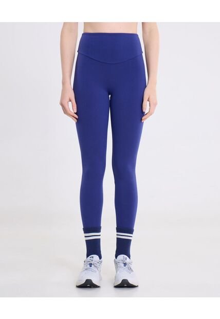 Leggins Regular Con Estribos  Para Mujer Azul Atmos