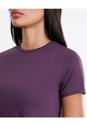 Camiseta Manga Corta Básica Training Con Bond  Para Mujer Morado Atmos