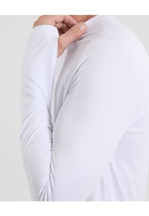 Camiseta Para Hombre Manga Larga Cuello Redondo Color Blanco Marca Atmos #32090204
