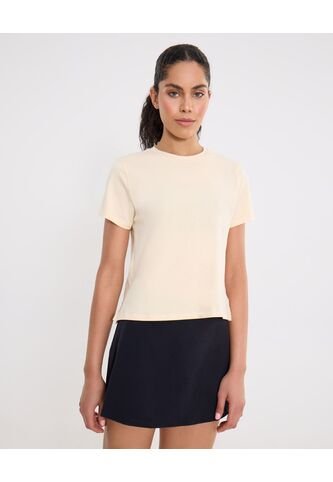 Camiseta Para Mujer Manga Corta Cuello Redondo Color Crema Marca Atmos #31090262 Atmos