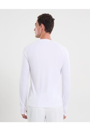 Camiseta Para Hombre Manga Larga Cuello Redondo Color Blanco Marca Atmos #32090204
