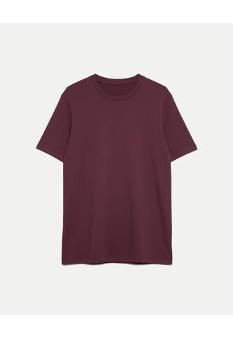 Camiseta  Para Hombre Manga Corta Cuello Redondo Color Vino Marca Atmos #32090275 Atmos