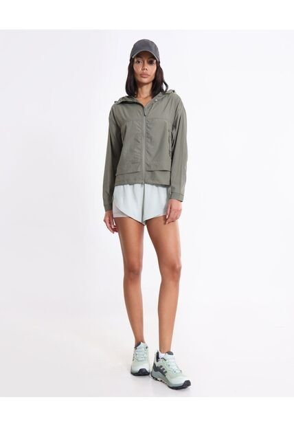 Chaqueta Deportiva Rompevientos  Para Mujer Verde Atmos
