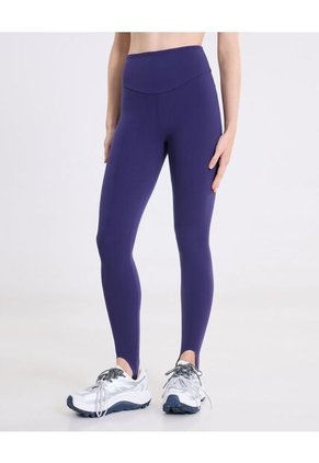 Leggins Regular Con Estribos  Para Mujer Azul Atmos