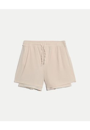 Bermuda Para Hombre Deportiva Largo Color Crema Marca Atmos #32100135