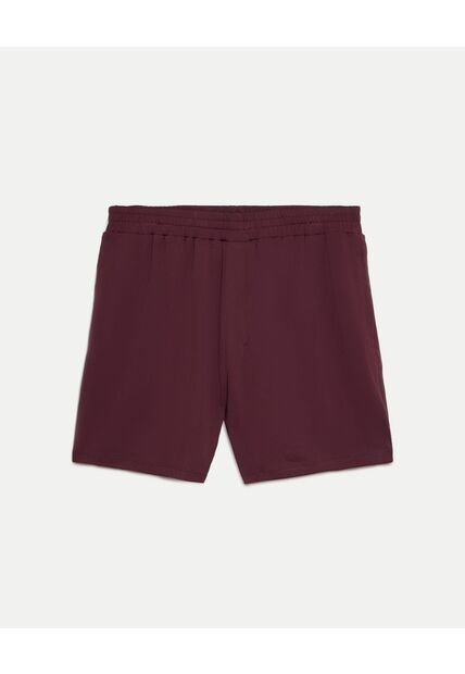 Bermuda  Para Hombre Deportiva Largo Color Vino Marca Atmos #32100160