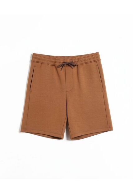 Bermuda Básica Plush  Para Hombre Café Atmos
