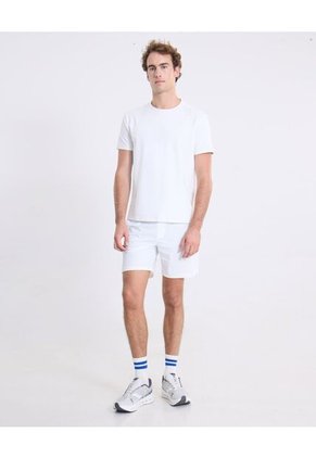 Camiseta Corte Láser Regular Fit  Para Hombre Blanco Atmos
