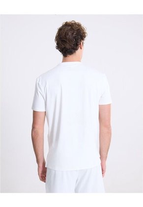 Camiseta Corte Láser Regular Fit  Para Hombre Blanco Atmos