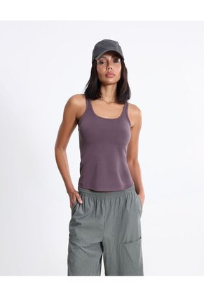 Camiseta Tank En Tela Plush  Para Mujer Morado Atmos