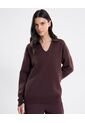 Saco Tejido Cuello V Estructurado  Para Mujer Crema Atmos de Atmos