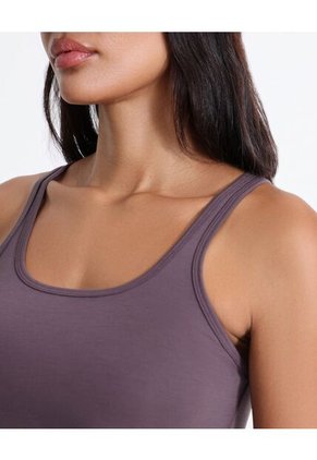 Camiseta Tank En Tela Plush  Para Mujer Morado Atmos