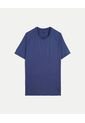 Camiseta Regular Fit Corte Angular  Para Hombre Azul Atmos de Atmos