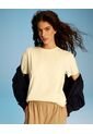 Camiseta Amplia Con Cortes Posteriores  Para Mujer Blanco Atmos de Atmos