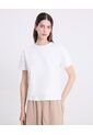 Camiseta Amplia Con Cortes Posteriores  Para Mujer Blanco Atmos de Atmos