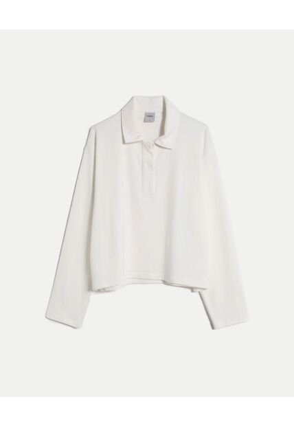 Polo Para Mujer Manga Larga Color Blanco Marca Atmos #31110012