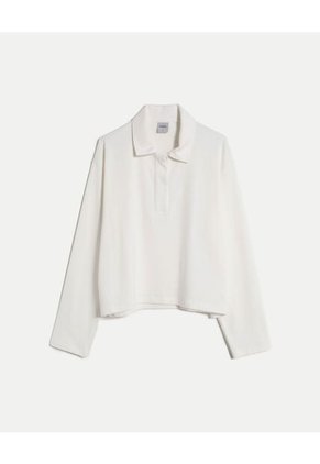 Polo Para Mujer Manga Larga Color Blanco Marca Atmos #31110012