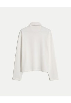 Polo Para Mujer Manga Larga Color Blanco Marca Atmos #31110012