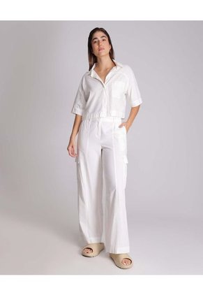 Pantalon Para Mujer Pantalon Moda Color Crema Marca Atmos #31070033