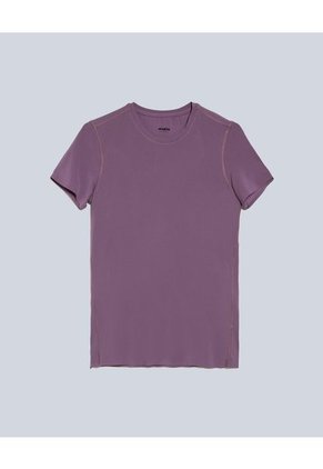 Camiseta Para Mujer Manga Corta Cuello Redondo Color Morado Marca Atmos #31090239