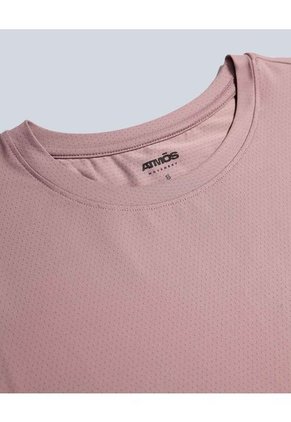 Camiseta Para Mujer Manga Corta Cuello Redondo Color Lila Marca Atmos #31090221