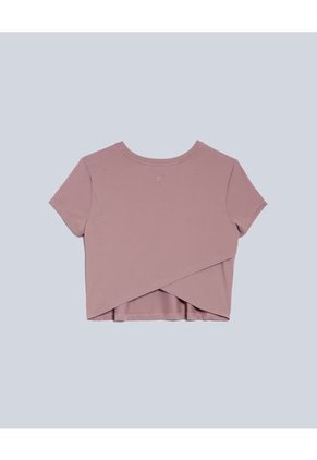 Camiseta Para Mujer Manga Corta Cuello Redondo Color Lila Marca Atmos #31090221