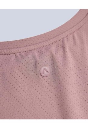 Camiseta Para Mujer Manga Corta Cuello Redondo Color Lila Marca Atmos #31090221